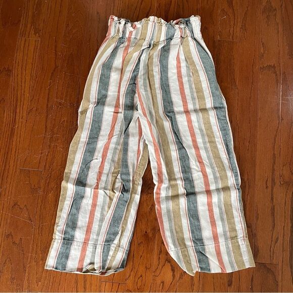 Madewell Linen Blend Wide Leg Crop Pants Size Small - Picture 6 of 7